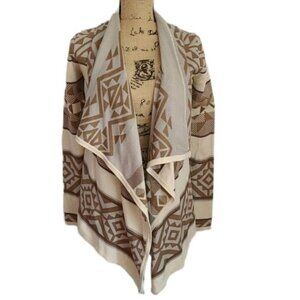 UO Staring at stars Open Front Aztec Sweater Cozy